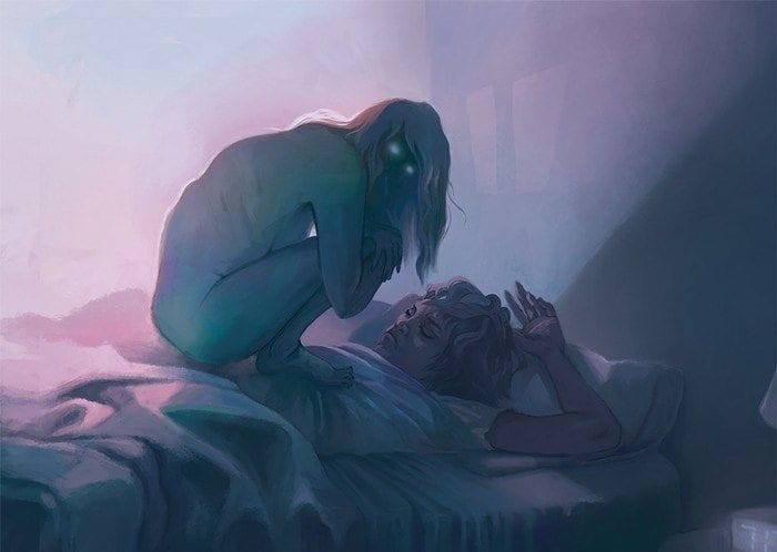 Incubo y sucubos, larvas etéricas sexuales